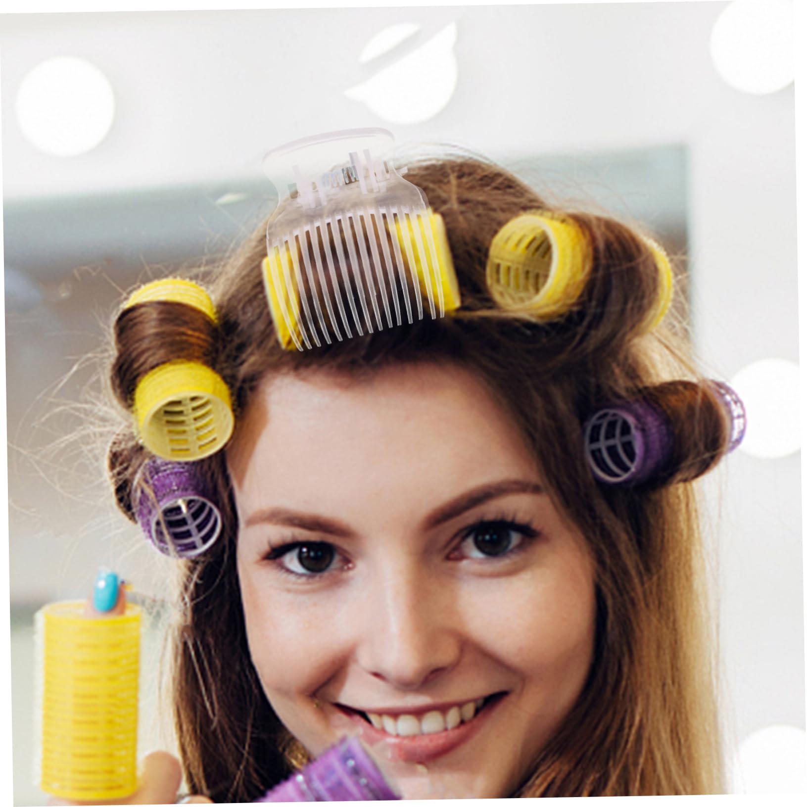 FOMIYES 10pcs Hot Roller Clips for Hair Rollers Securing Pins Hair Curlers Sturdy Abs Material Safe Efficient