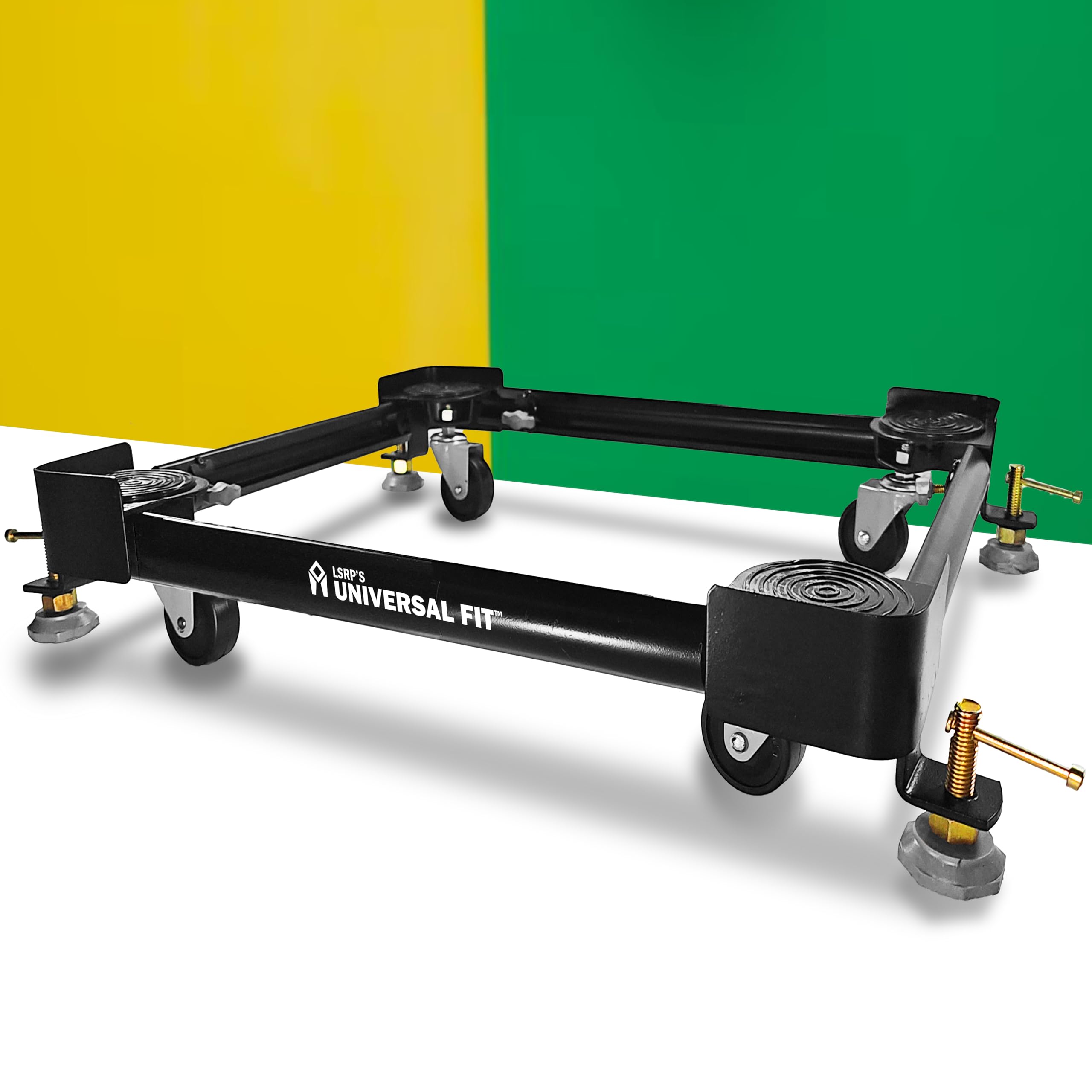 Bheema series 100% Metal Body Dishwasher Stand With Wheel Trolley Replacement For Dishwasher Machine 8, 12, 13, 14, 16 place, Adjustable Size, 200kg Load Capacity, by LSRP'S Universal Fit, Black Color