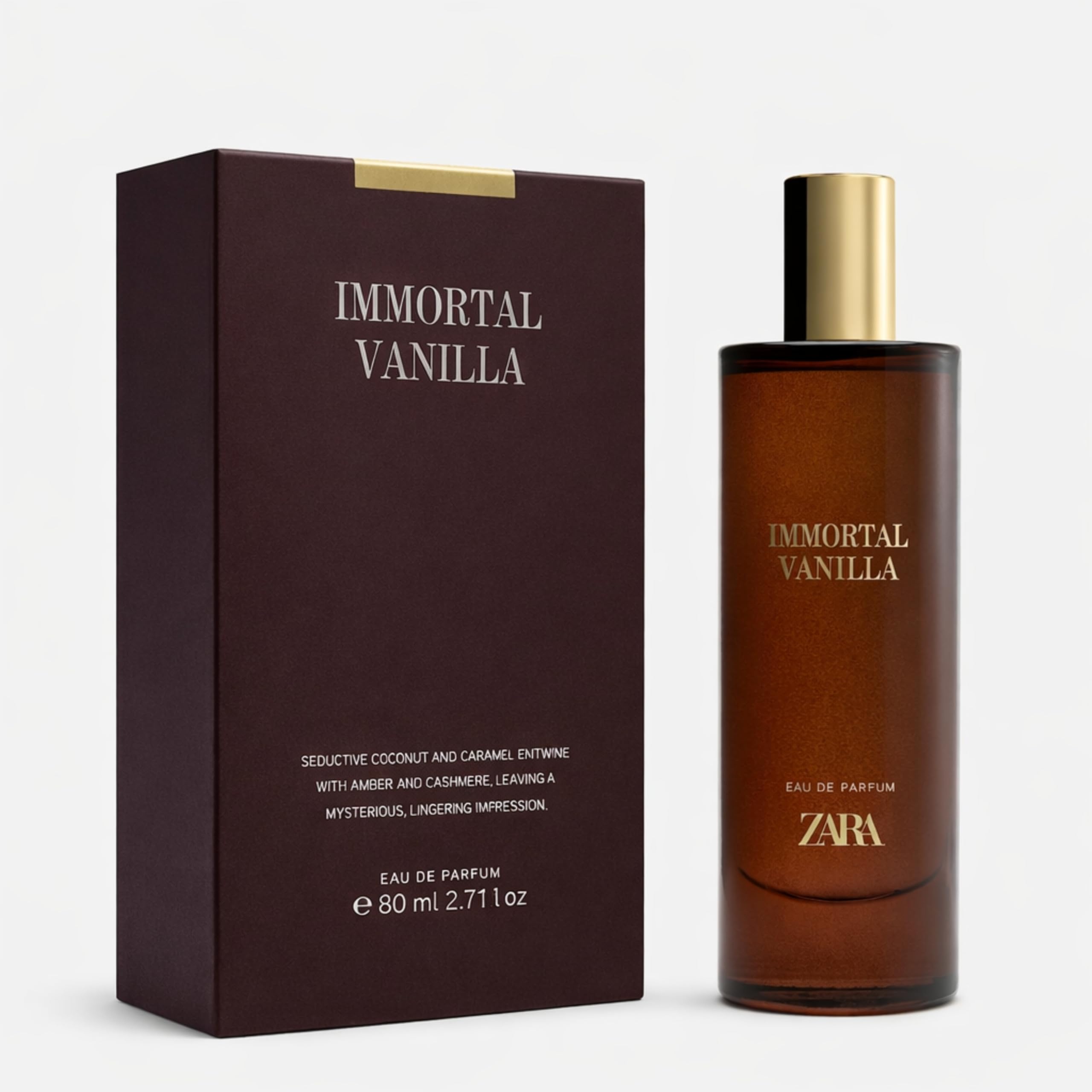IMMORTAL VANILLA Parfüm Eau de Parfum 80ml Damen Duft Vanille Magnolie Karamell Amber warm süß cremig Gourmand langanhaltend intensiv sinnlich eleganter Alltagsduft hochwertige Duftkomposition