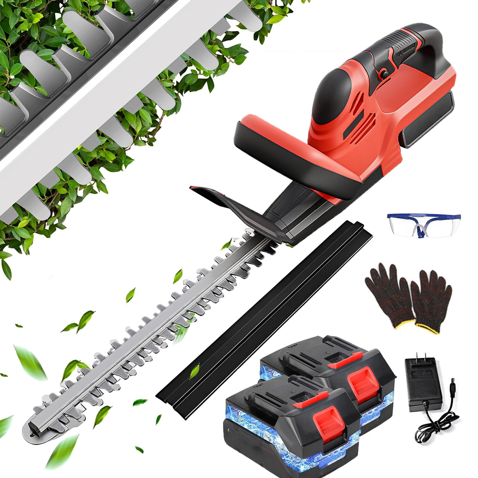 ALSO GO 22" Cordless Hedge Trimmer, 24V Heavy-Duty