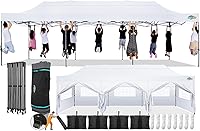 Vista 30 de COBIZI - Carpa emergente plegable de 10x20 pies con 6 paredes laterales, carpa resistente UPF 50+ para todas las estaciones, resistente al viento