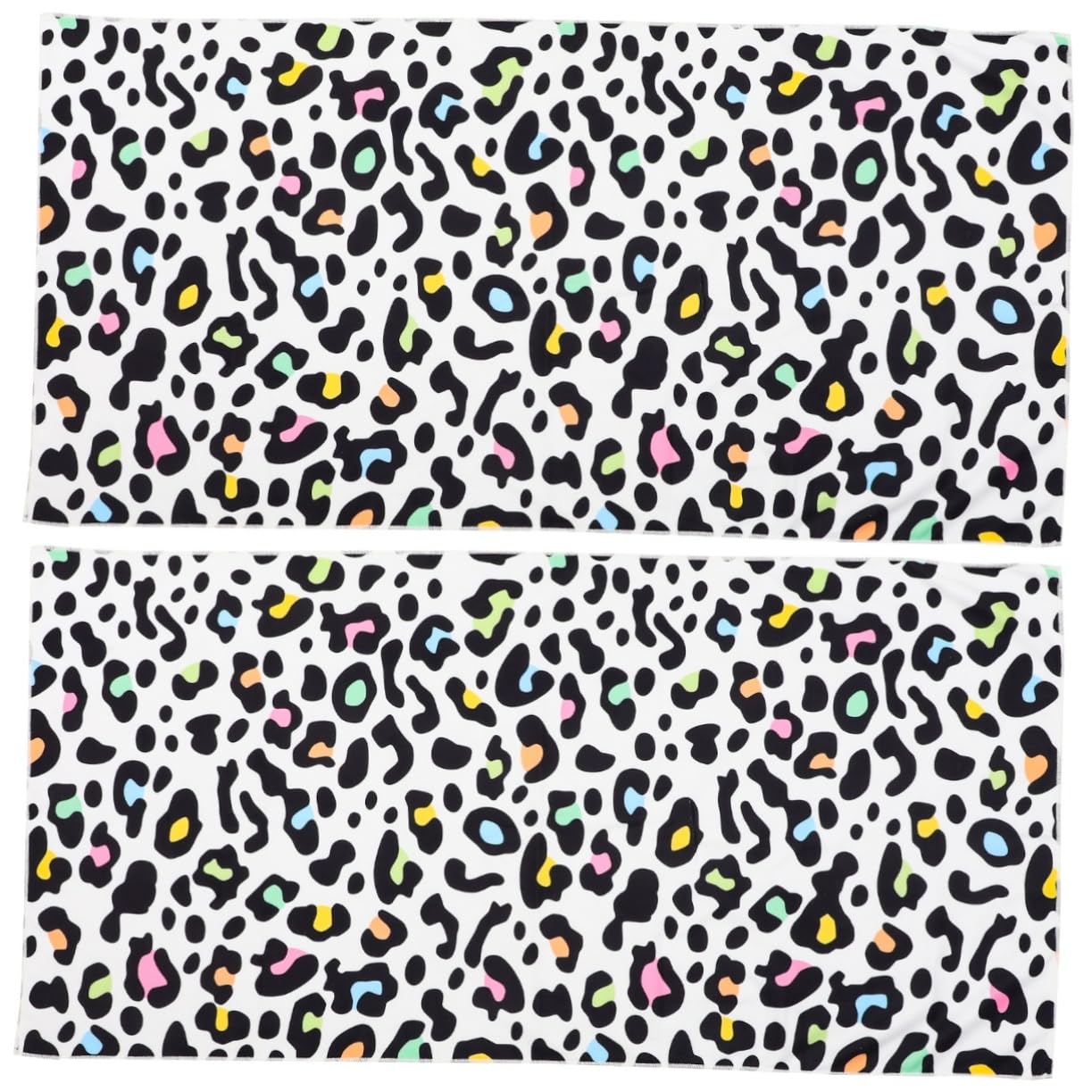 PRETYZOOM 2 Pz asciugamano da bagno con stampa leopardata asciugamano portatile asciugamano palestra telo mare in microfibra asciugamani in microfibra telo piscina estivo telo mare