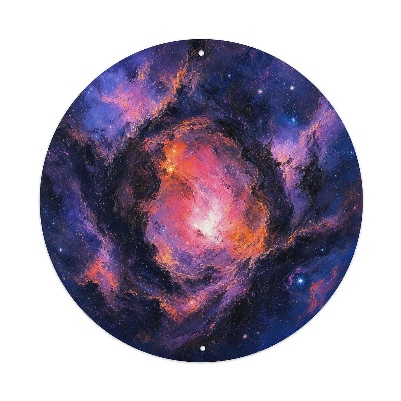 Okngb Style Celestial Cocoon Nebula Retro Space Stellar Telescope Metal Tin Sign Plaque Wall Decor For Cafe, Man Cave, Club Bar, Office, Home Garden Round Metal Poster 8X8inch