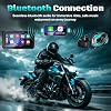 GPS CarPlay portátil para moto LBW 2026 de 6" (incluye tarjeta SD de 128G), con Android Auto inalámbrico, doble cámara/dash cam 2K, navegación, pantalla táctil HD a prueba de agua, soporte magnético de liberación rápida, TPMS, BT 5
