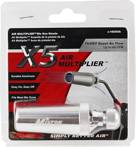 Milton S-160X5A - Boquilla multiplicadora de aire Venturi de alto flujo (aluminio)