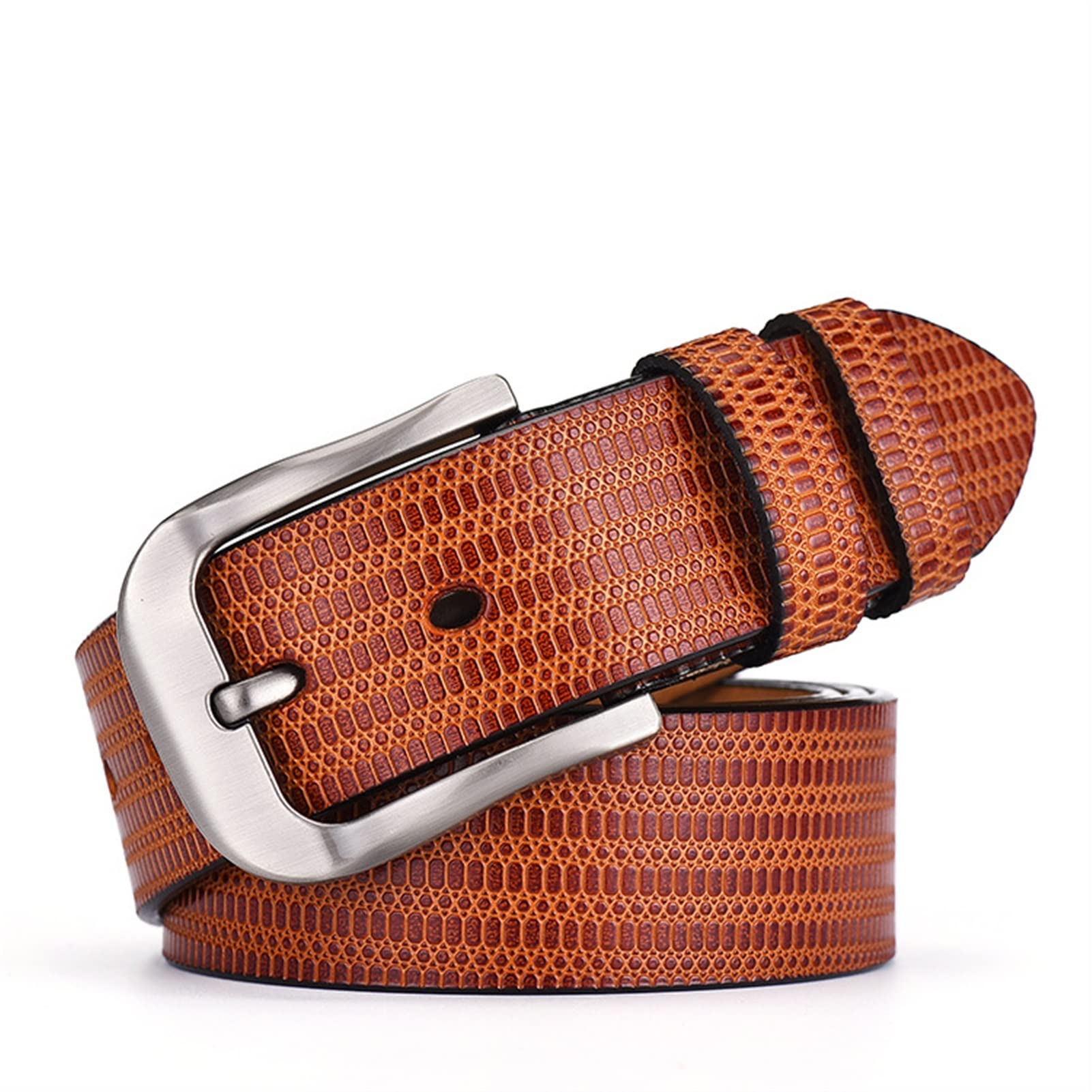Cinture da uomo, Cintura da uomo in pelle cinghia pin in pelle fibbia da uomo cintura casual formale perno formale borsead giusto fibbia in lega di affari abiti casual usura forte resistente