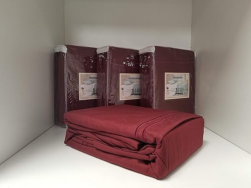 Miniatura 3 de Juego de sábanas ultrasuaves de 4 piezas para cama de agua, bastones de estancia libre, color sólido con bordado (King, azul pizarra)