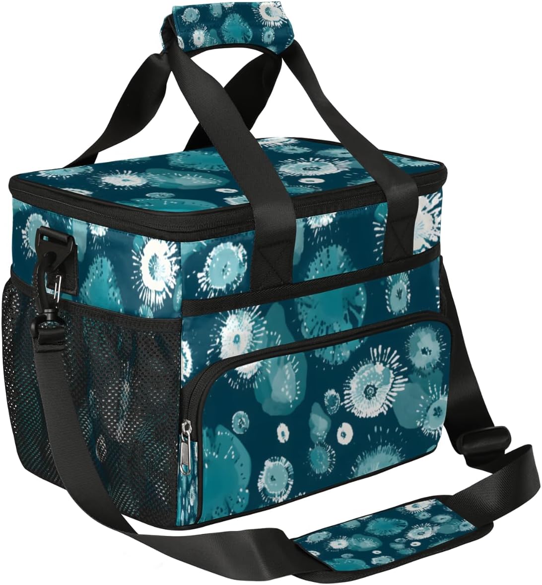 Blue Insulated Picnic Backpack Lunch Box for Women Men Picnic Basket Tote Lunch Bag Picnic Bag Portable Lunch Bags for Picnic, Beach, Work, Trip,Office, Camp Tie Dye