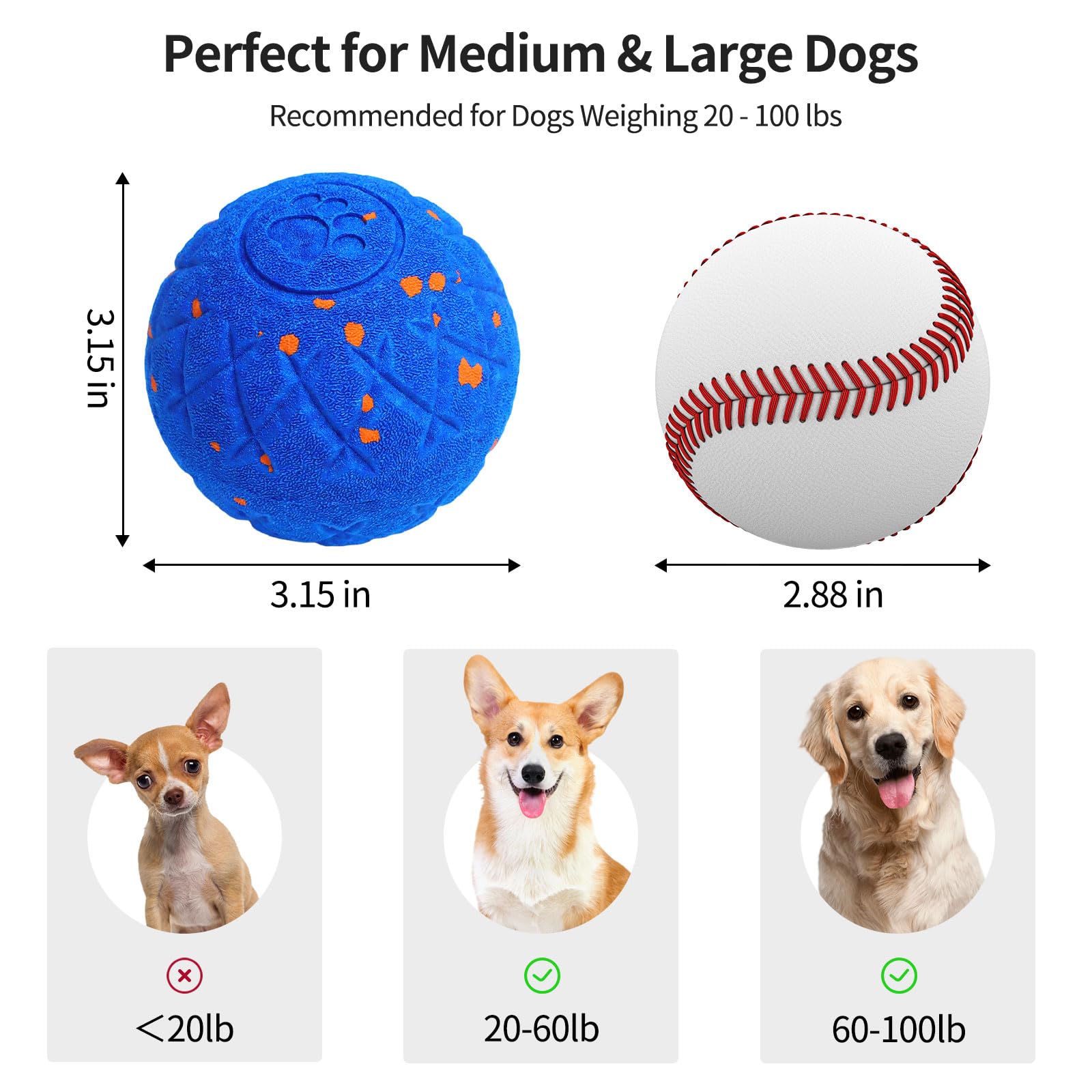 SCHITEC Juguetes interactivos para perros, bola vibradora inteligente para perros medianos y grandes de alta energía, juguetes motorizados para persecución de mascotas (azul)
