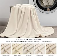 Vista 538 de BEDELITE Fleece Blanket White Throw Blanket for Couch & Bed, Luxury Plush Cozy Fuzzy Blanket 50" x 60", Super Soft Warm Lightweight Throw Blanket