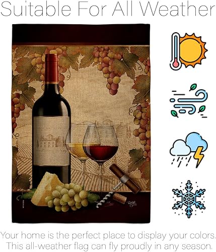 Miniatura 6 de Breeze Decor Paquete de bandera de arpillera para bodega, bebidas, vino, bebida, frutas, queso, sangría, rosa blanca, roja, postre, brillante,