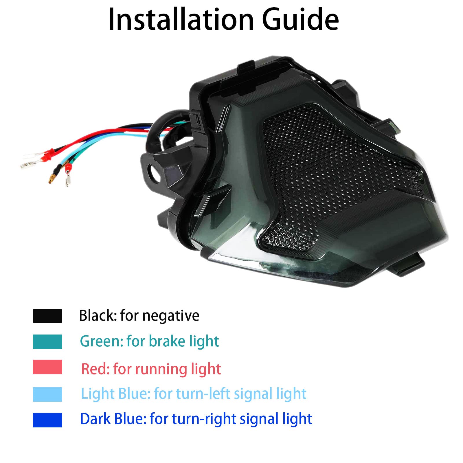 DREAMIZER Luces Led para Moto MT07 Luces Trasera LED para Motocicleta, Secuencial Integrada Luz de Freno Intermitentes Compatible para FZ07 2014-2017 MT25 MT03 YZF R3 R25 2014-2021
