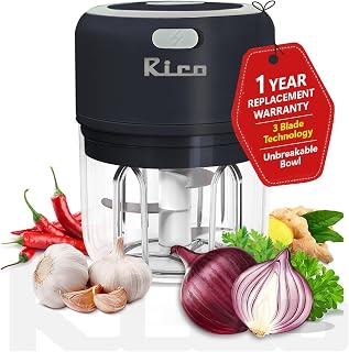 Rico Japanese Technology Wireless Mini Electric Chopper | 1 Year Replacement Warranty | Unbreakable Bowl | One Touch Opera Price In India