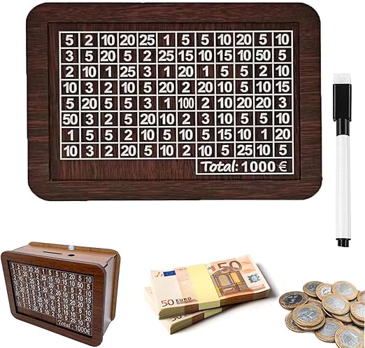 Tirelire En Bois - Boîte De Rangeent Rétro - Pour Enfants - Réutilisable - Avec Objectif D