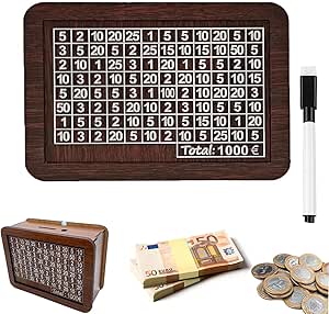 Grafico Tascabile Con 100 Tasche E 200 Flashcard – Per Insegnamento Numeri, Conteggio, Alfabeto – 68.6 X 66 Cm