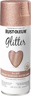 Rust-Oleum 344697 Specialty Glitter Spray Paint, 10.25 Oz, Rose Gold, (Pack of 1)