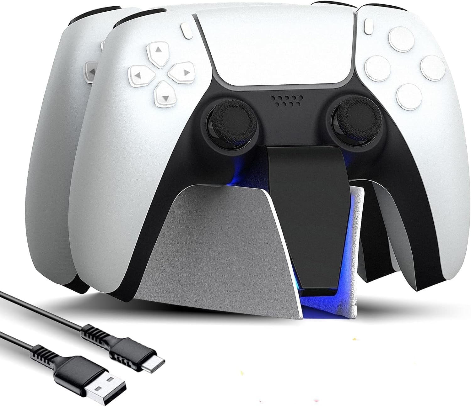 充電スタンド PS5 コントローラー用 充電スタンド PS5 充電 2台同時充電可能 2.5時間急速充電 LEDランプ付き 過充電防止 充電ステーション PS5 デュアルセンス コントローラー用