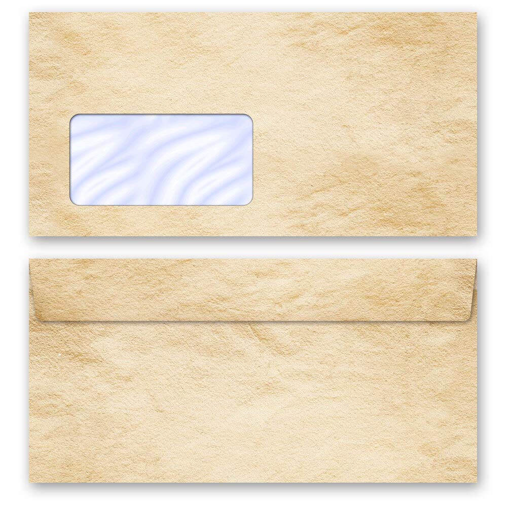 Briefpapier Sets Motivpapier Antik & History, OLD STYLE 100 Blatt Briefpapier + 100 passende Briefumschläge DIN LANG mit Fenster | Paper-Media