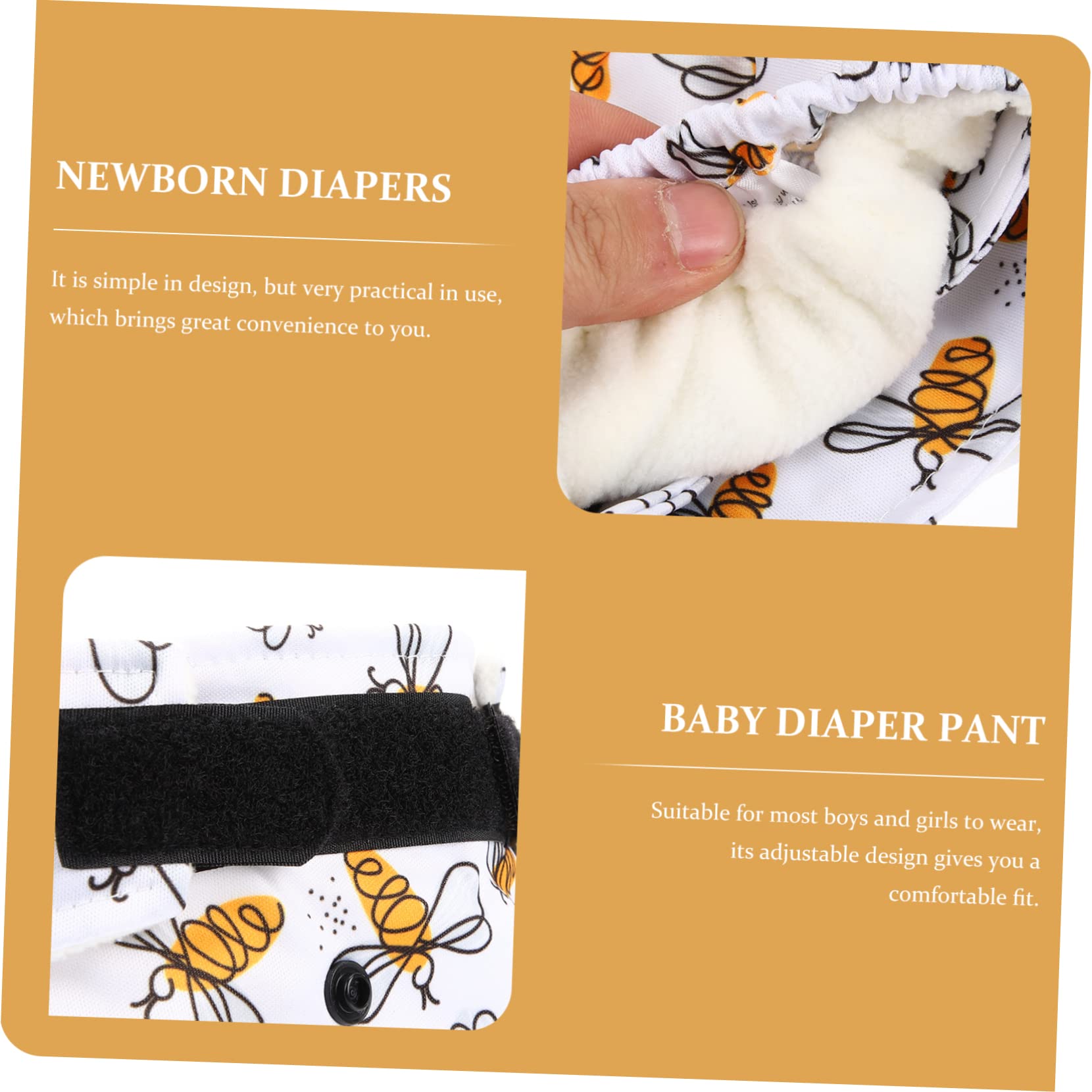 Abaodam 4 Piezas pantalones para bebés pañal reutilizable para bebe recién nacidos ropita bebe recien nacido reutilizables para para recién os
