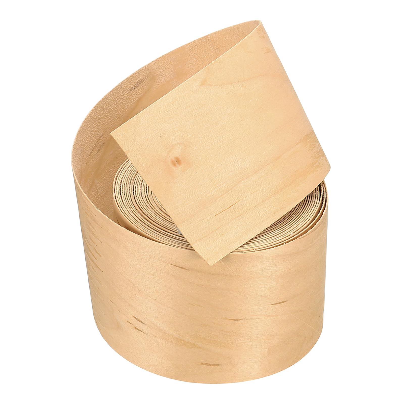 sourcing map 7.62m x 76mm Wood Edge Banding, Pre-Glued Iron on Edging Strip, Plywood Wood Grain Repair Tape for Cabinet Repair, Furniture Restoration, Handicraft DIY, Maple