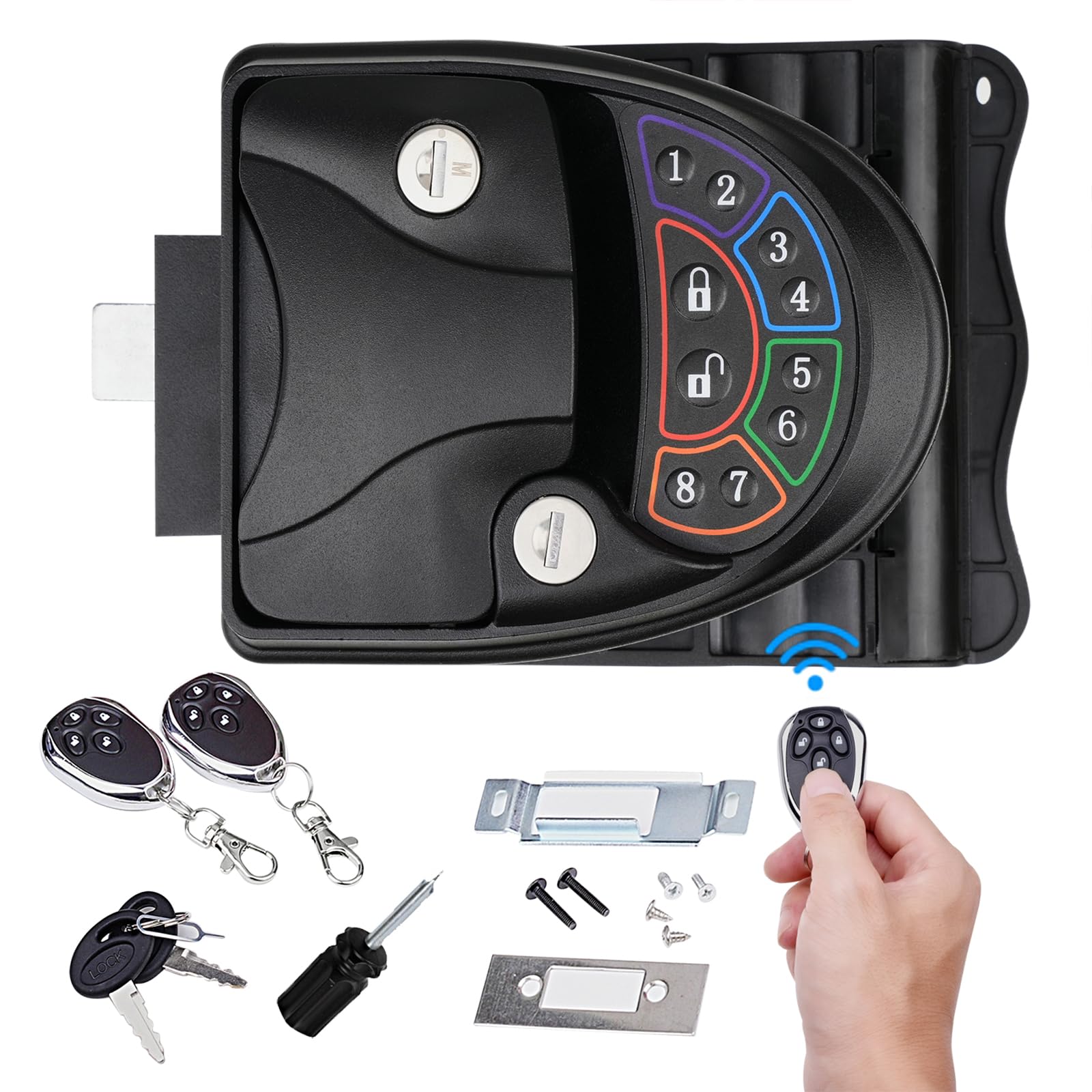 Serrure De Porte Pour Caravane, Camping-car, Système FF, Noir