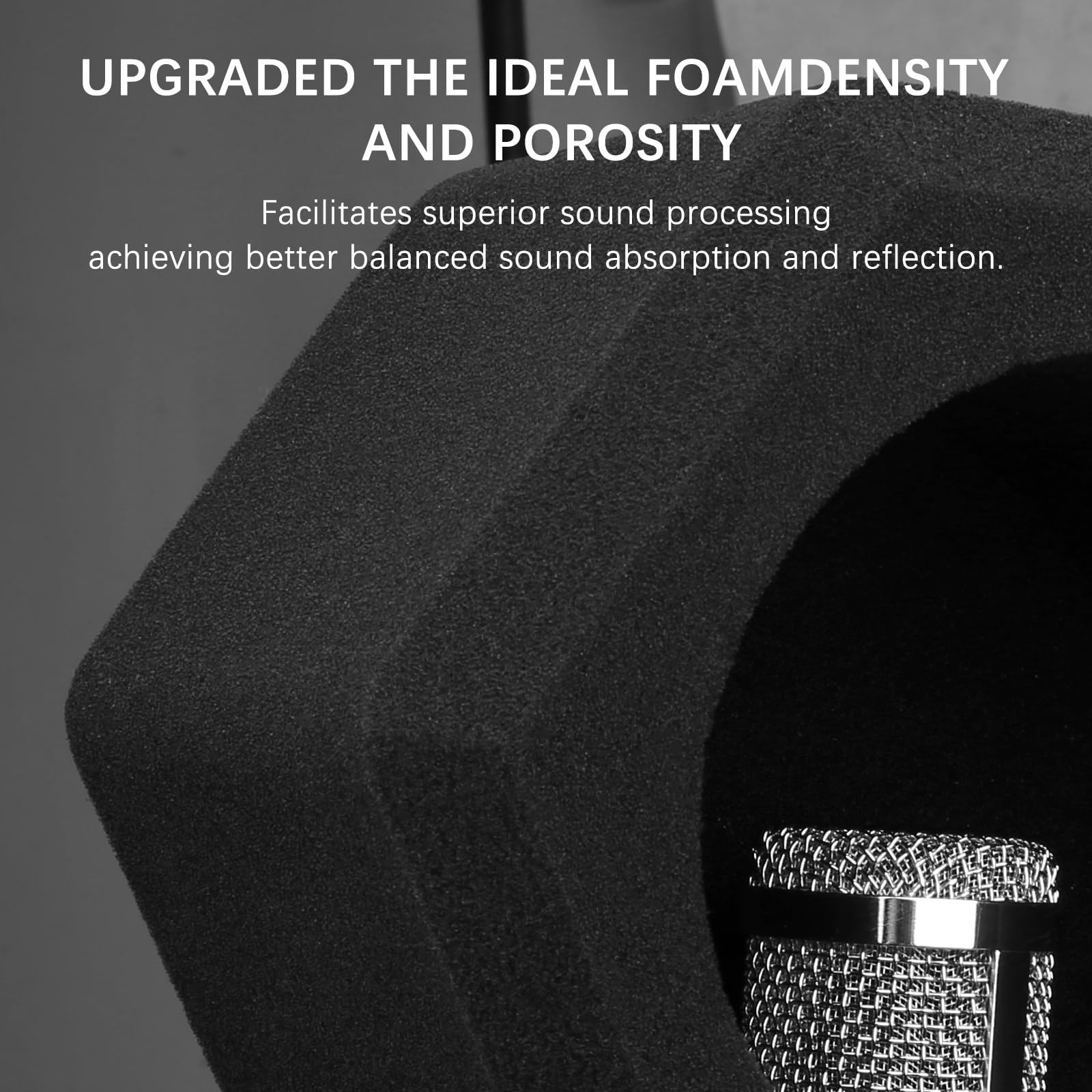 Marisflo Recording Vocal Studio Isolation Ball Microphone Pop Filter Shield Accessory,Reduces Pops, Noise, Reverb