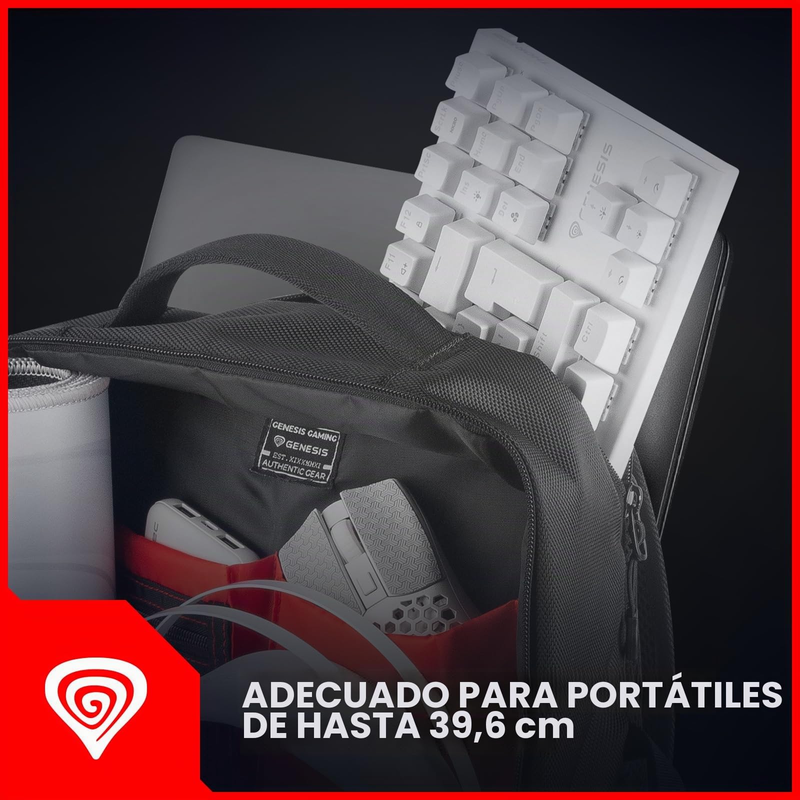 Genesis Mochila para Portátil Pallad 410 Negro 15,6"