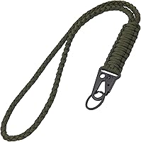 Vista 17 de Llavero de Paracord de Servicio Pesado, Collar de Paracord, Llavero para Teléfono Celular, Silbatos, Correa Trenzada para Muñeca