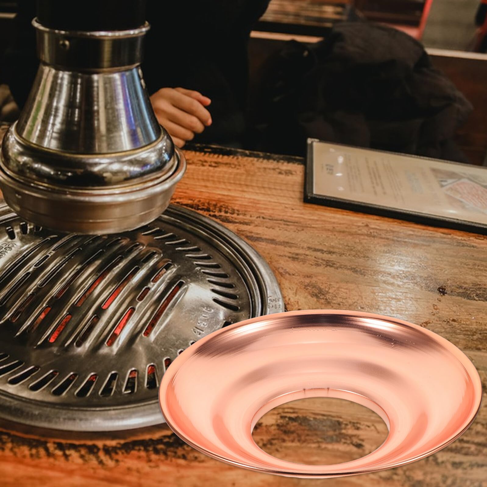 Koreański grill wyciągowy - stylowy otwór wentylacyjny w kolorze różowego złota do sprzętu do grillowania, idealny do domowej kuchni gotowania i grillowania w stylu koreańskim, trwały i wydajny