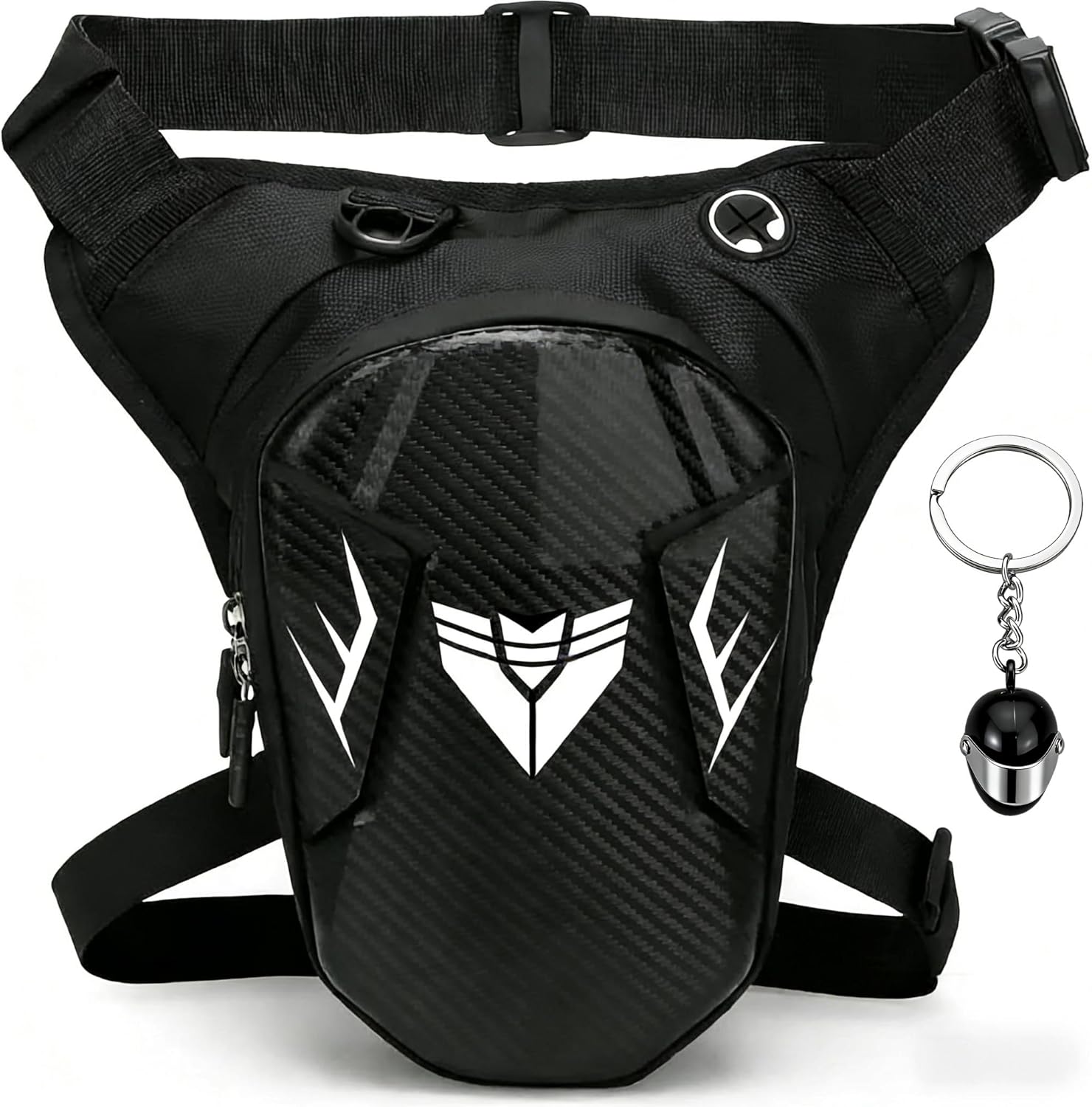 Motorcycle Leg Bag, Thigh Bag for Men Women, Water-Resistant Drop Leg Pouch with Adjustable and Removable Strap, Hands-Free Storage for Motorcycle Accessories, Cycling Hiking, Camping, Fishing