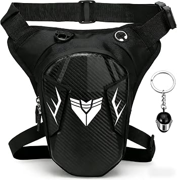 Motorcycle Leg Bag, Thigh Bag for Men Women, Water-Resistant Drop Leg Pouch with Adjustable and Removable Strap, Hands-Free Storage for Motorcycle Accessories, Cycling Hiking, Camping, Fishing