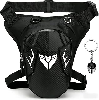 Motorcycle Leg Bag, Thigh Bag for Men Women, Water-Resistant Drop Leg Pouch with Adjustable and Removable Strap, Hands-Free Storage for Motorcycle Accessories, Cycling Hiking, Camping, Fishing