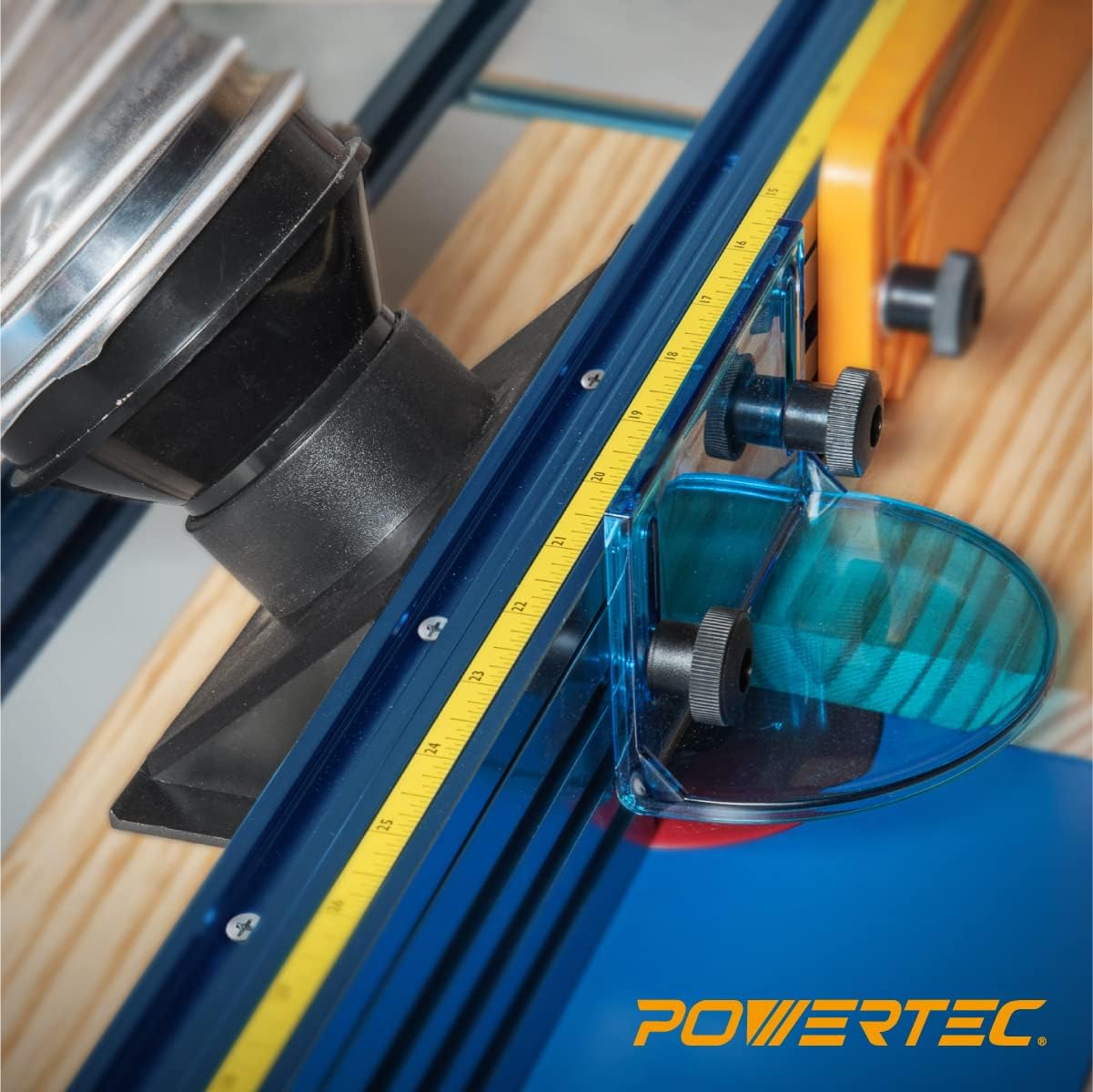 POWERTEC 71733 Full Size Router Bit Guard Kit with Router Table Dust Port | 2.5” x 6.5” Dust Collection Adapter : Everything Else