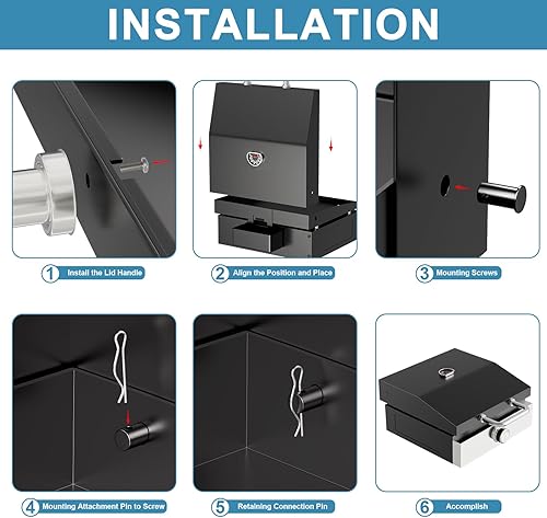 Miniatura 4 de Tapa con bisagras para Blackstone 1832 Adventure Ready de 17 pulgadas, tapa de plancha para parrilla Blackstone 1971, piezas de repuesto para