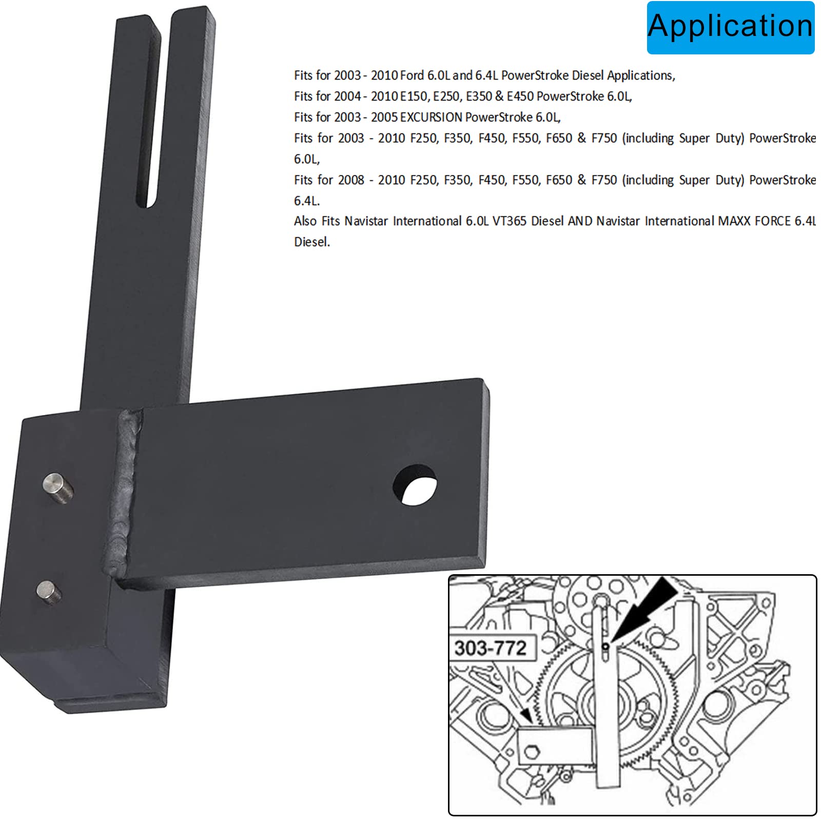 YMT Camshaft & Crankshaft Specialty Alignment Timing Tool 303-772 Compatible with Ford Powerstroke Diesel 6.0L & 6.4L 2003 – 2010 & VT365 International