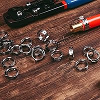 Vista 5 de HOLYBEAR Abrazadera de cincha PEX de 1/2 pulgada, anillos de crimpado de acero inoxidable, abrazaderas de manguera de oreja única para conexiones