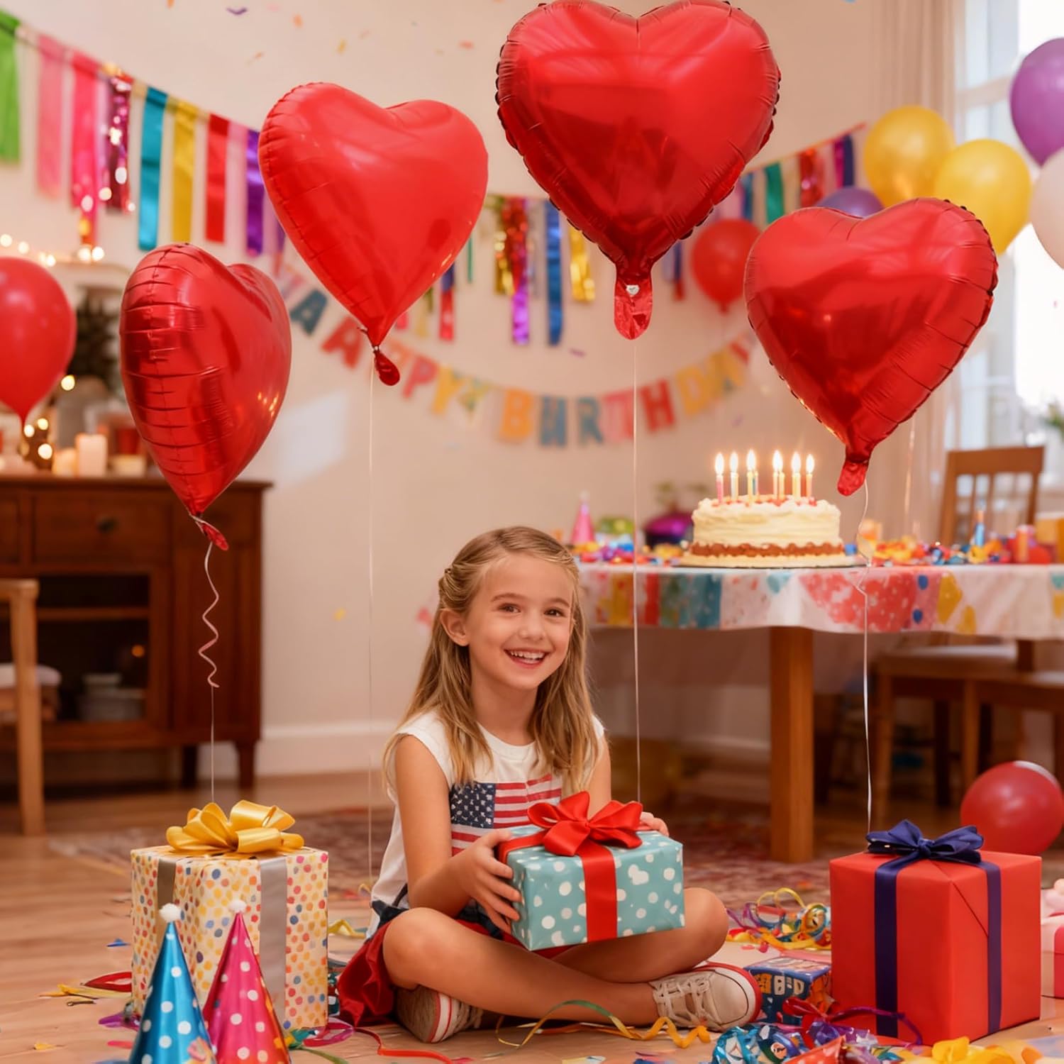 HSBWORGB 14 Inch Red Foil Heart Shaped Balloons, Valentine's Day Wedding Proposal Party Decorations, Anniversary & Romantic Decoration 12Pcs - Image 5