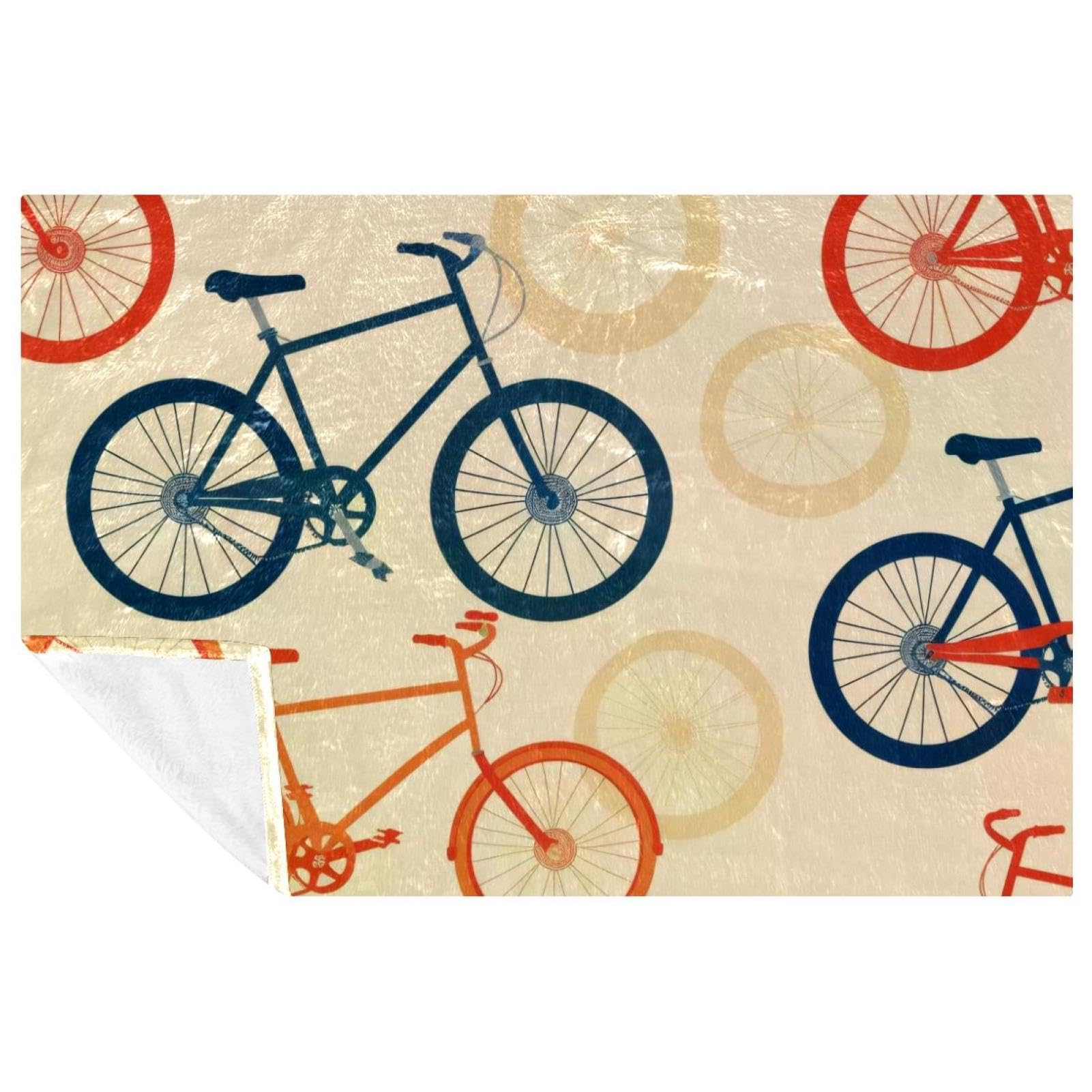 Couverture imprimée vélo en tissu thermique premium de 150 × 100 cm