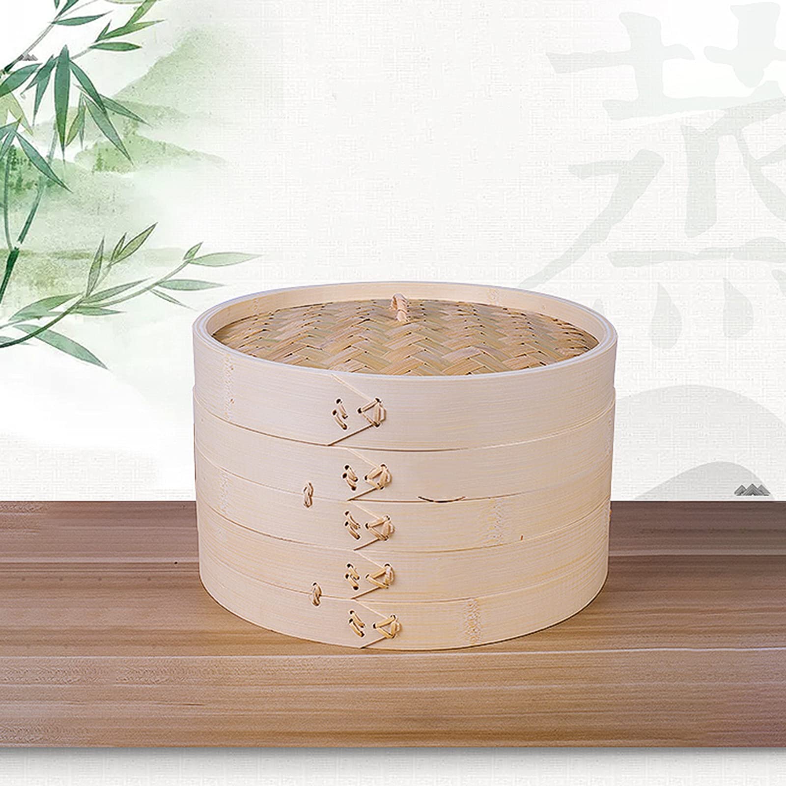 竹製蒸し器 30cm Amazon｜竹セイロ 本体・蓋 本体2個セット 業務用 せいろ蒸し器,30cm