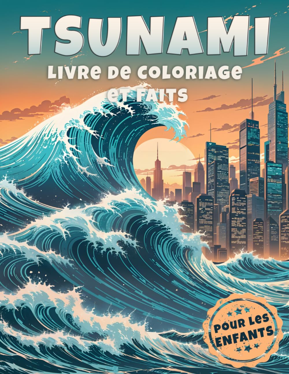 Tsunami Livre de Coloriage et Faits pour les Enfants: Découvrez le monde fascinant des tsunamis grâce à des faits captivants et des coloriages créatifs.
