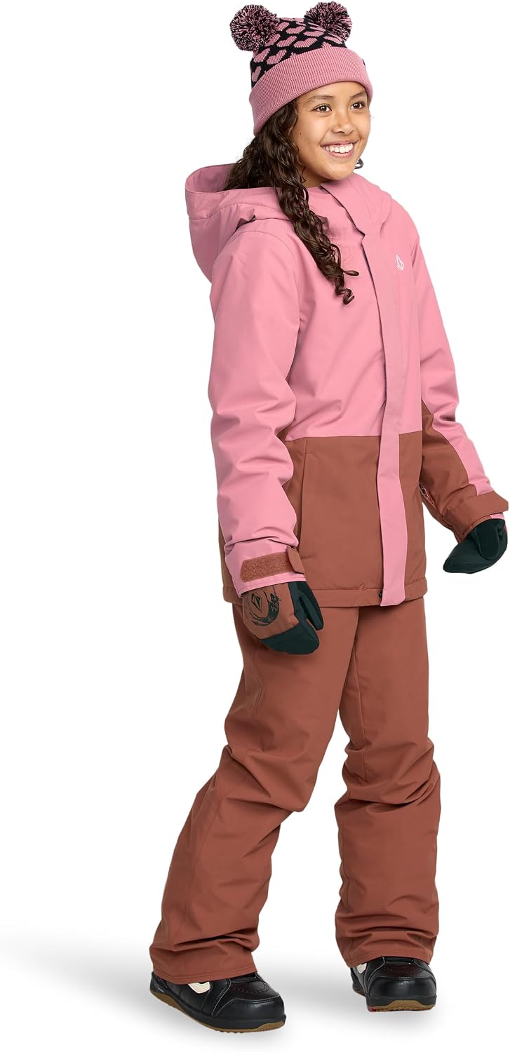 Volcom Girls' Sass'n'frass Insulated Jacket – 10k Waterproof Kids Snow Jacket, Grow-tech, Zip Tech®