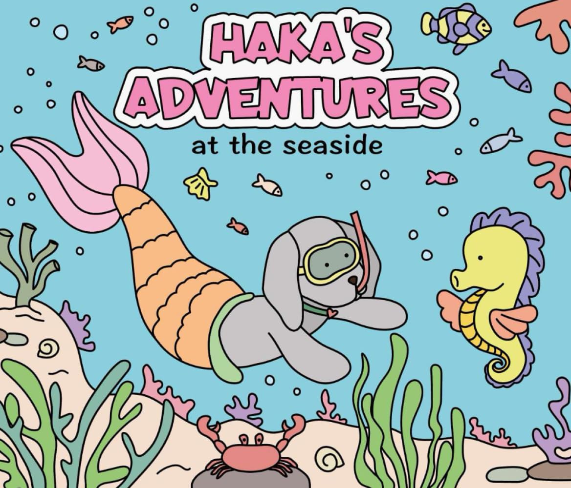 Haka's Adventures - At the Seaside: Coloring book for kids, summer season, cute animals