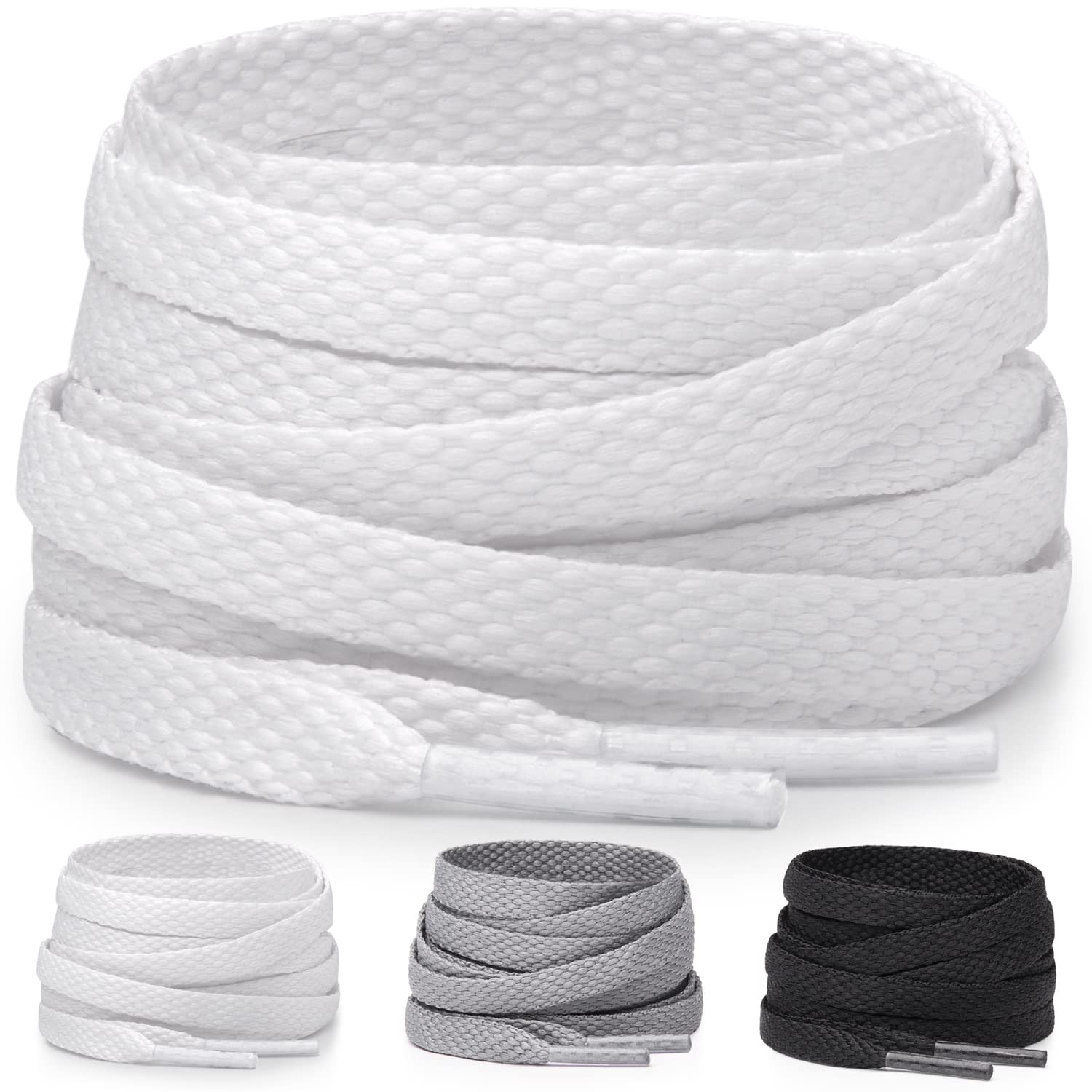 MisclyFlat Thin Shoe laces for Sneakers, Running Shoes, Converse and Athletic ShoesClimatePartner certified