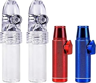 4 Pack Mini Pepper Shaker Premium Metal Spice Dispenser and Sweetener Portable Travel Storage (Anodized Aluminum) (Glass)
