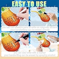 Vista 5 de 4 imanes para puerta de crucero, decoración de puerta de crucero con 3 bolígrafos borrables, decoración magnética para fiestas, coche, cabina
