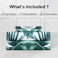 Vista 248 de HENGWEITEXT 18 Inch Cal King Sheets Deep Pocket,4 Piece Sheet Set Breathable and Cooling,Microfiber Sheet Set Deep Pocket,Wrinkle Free Shrinkage &