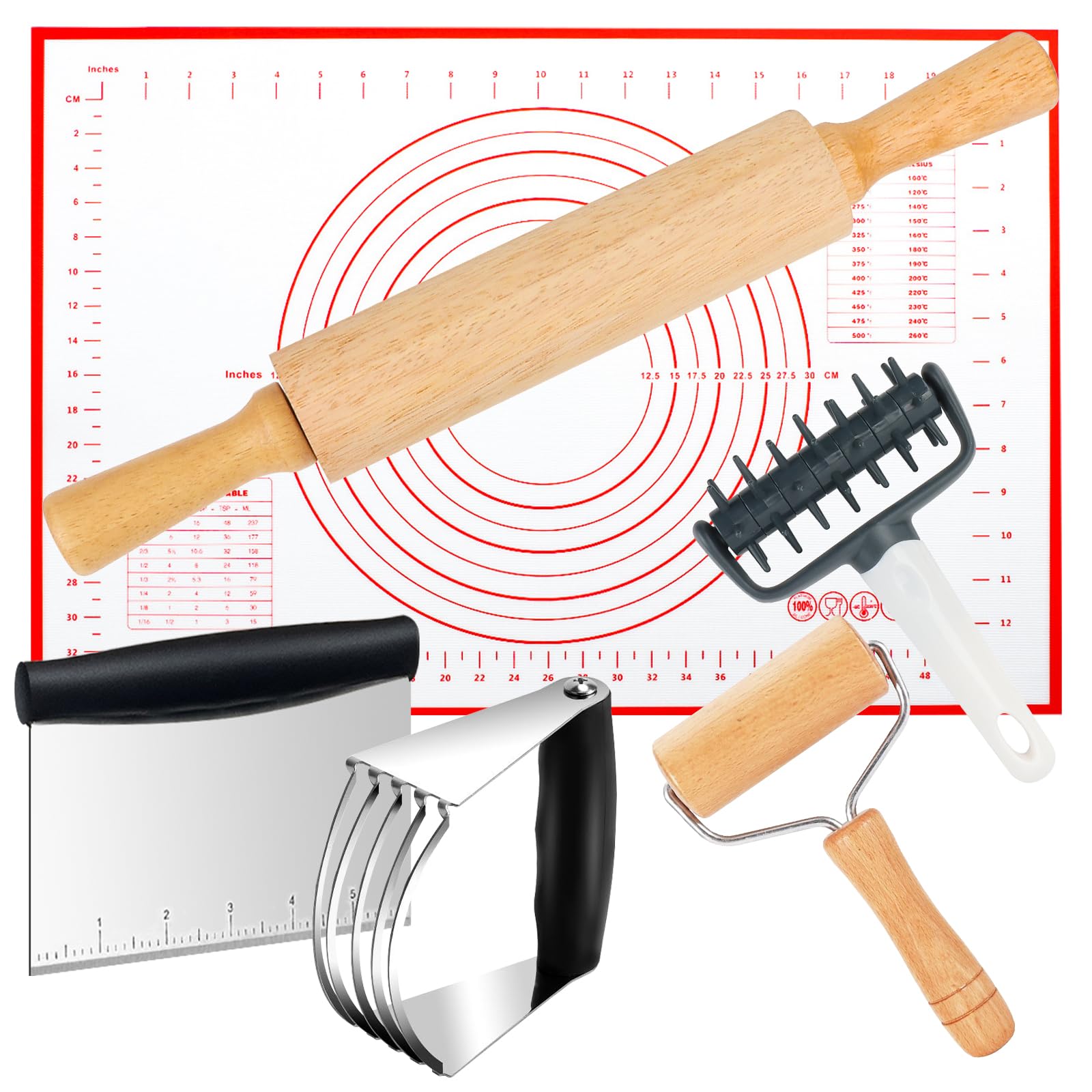 Amazon.com: Wooden Rolling Pins for Baking, Small Dough Roller