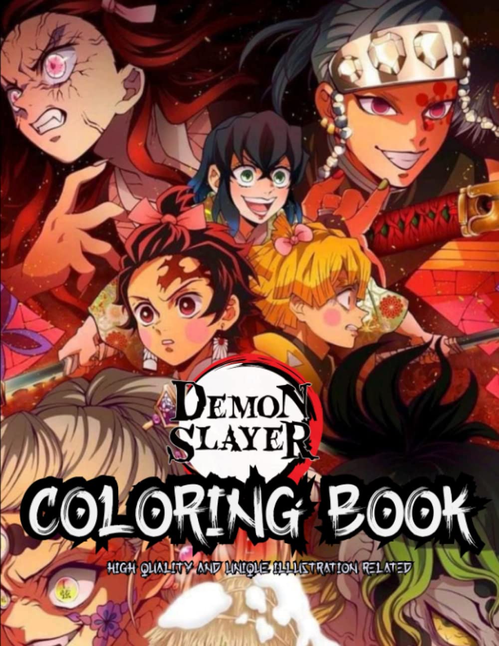 Demon Slayer Coloring Book Anime And Manga Colouring Book 100 ...