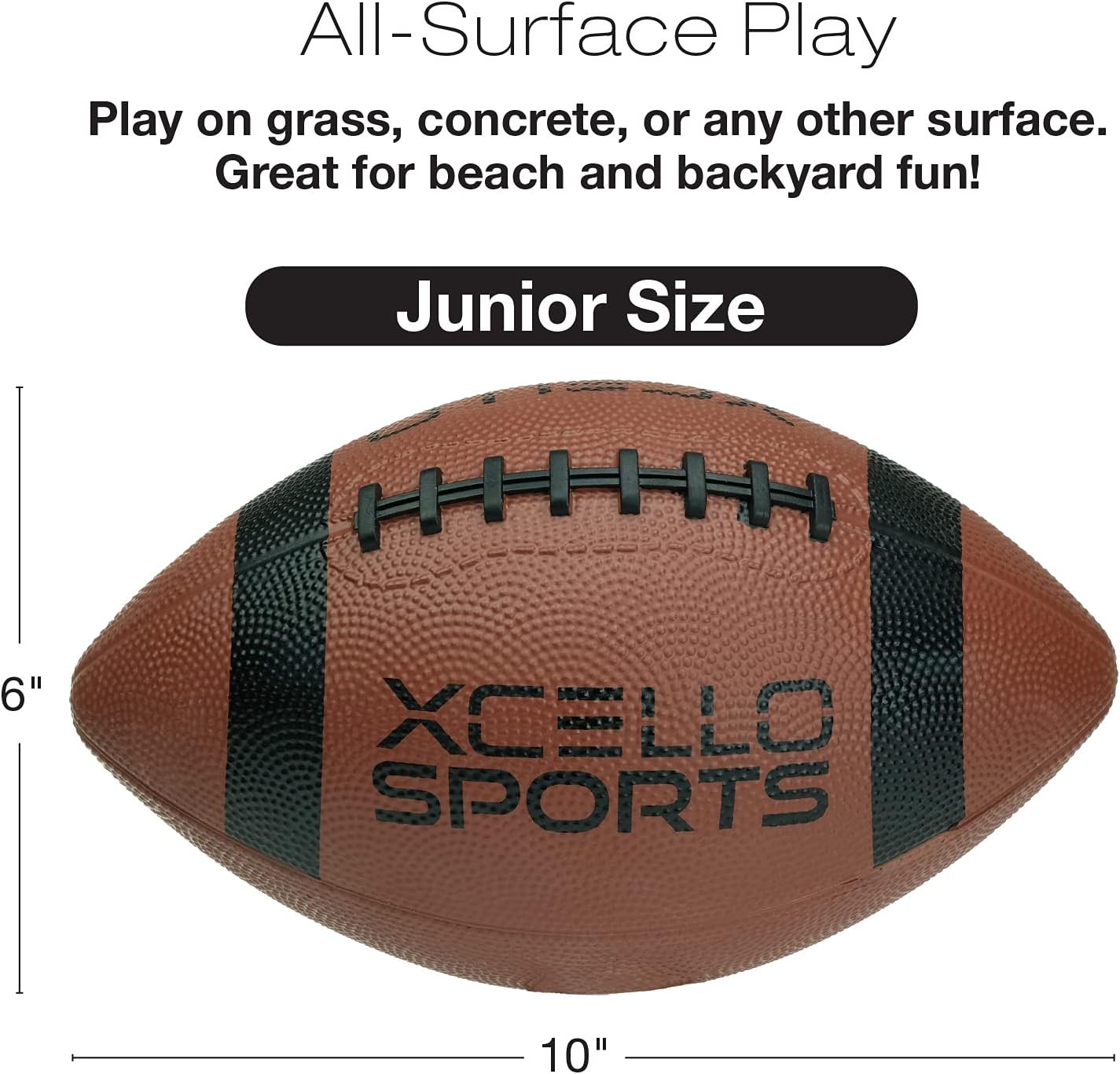 Xcello Sports Junior Football Two Pack - All Rubber - Includes Pump : Everything Else