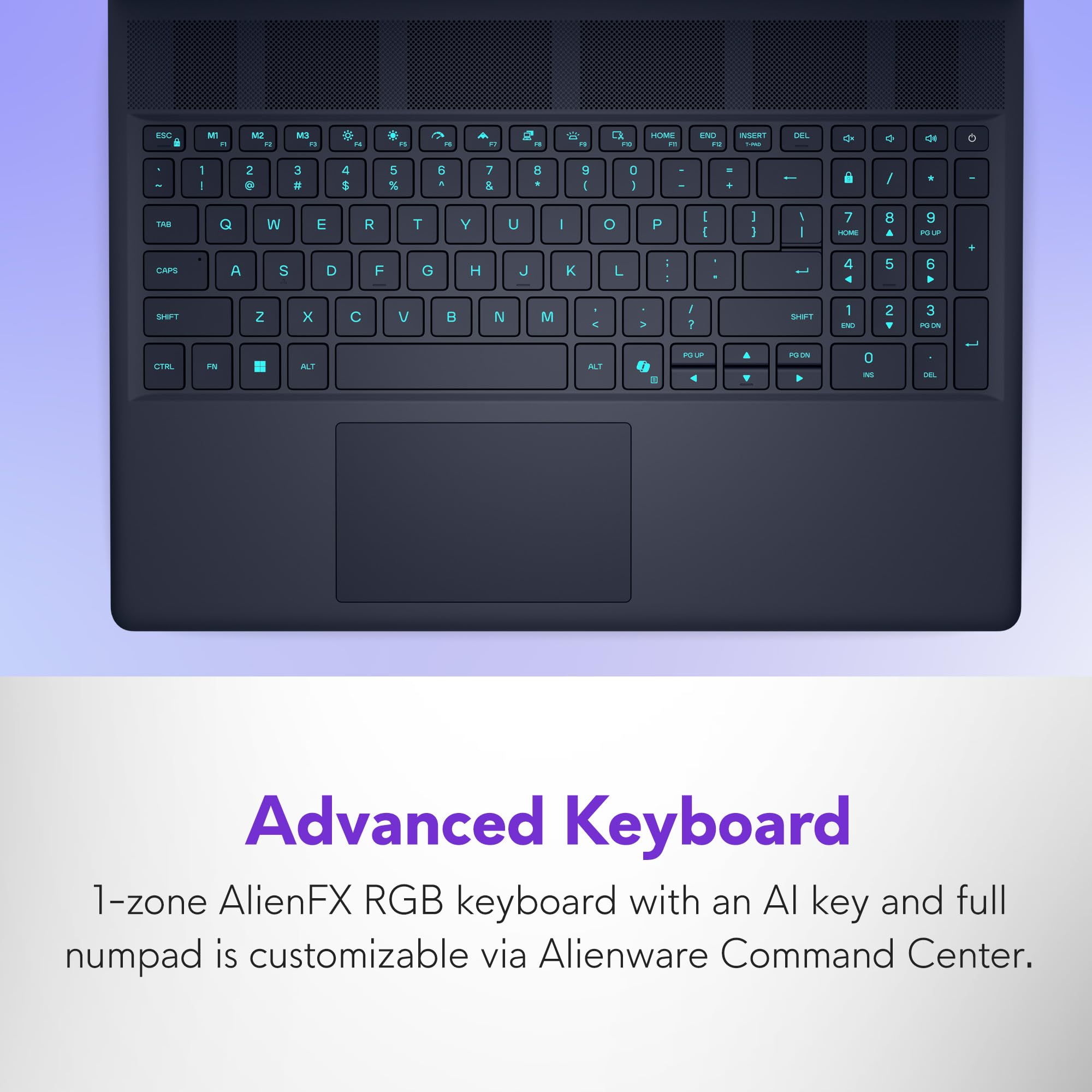 Alienware 16x Aurora Gaming Laptop AC16251 16" WQXGA 240Hz G-Sync, Intel Core Ultra 9 275HX, NVIDIA GeForce RTX 5070, 32GB RAM, 1TB SSD, Windows 11 Home, RGB UK Keyboard - 1 Year Alienware Care — view 5